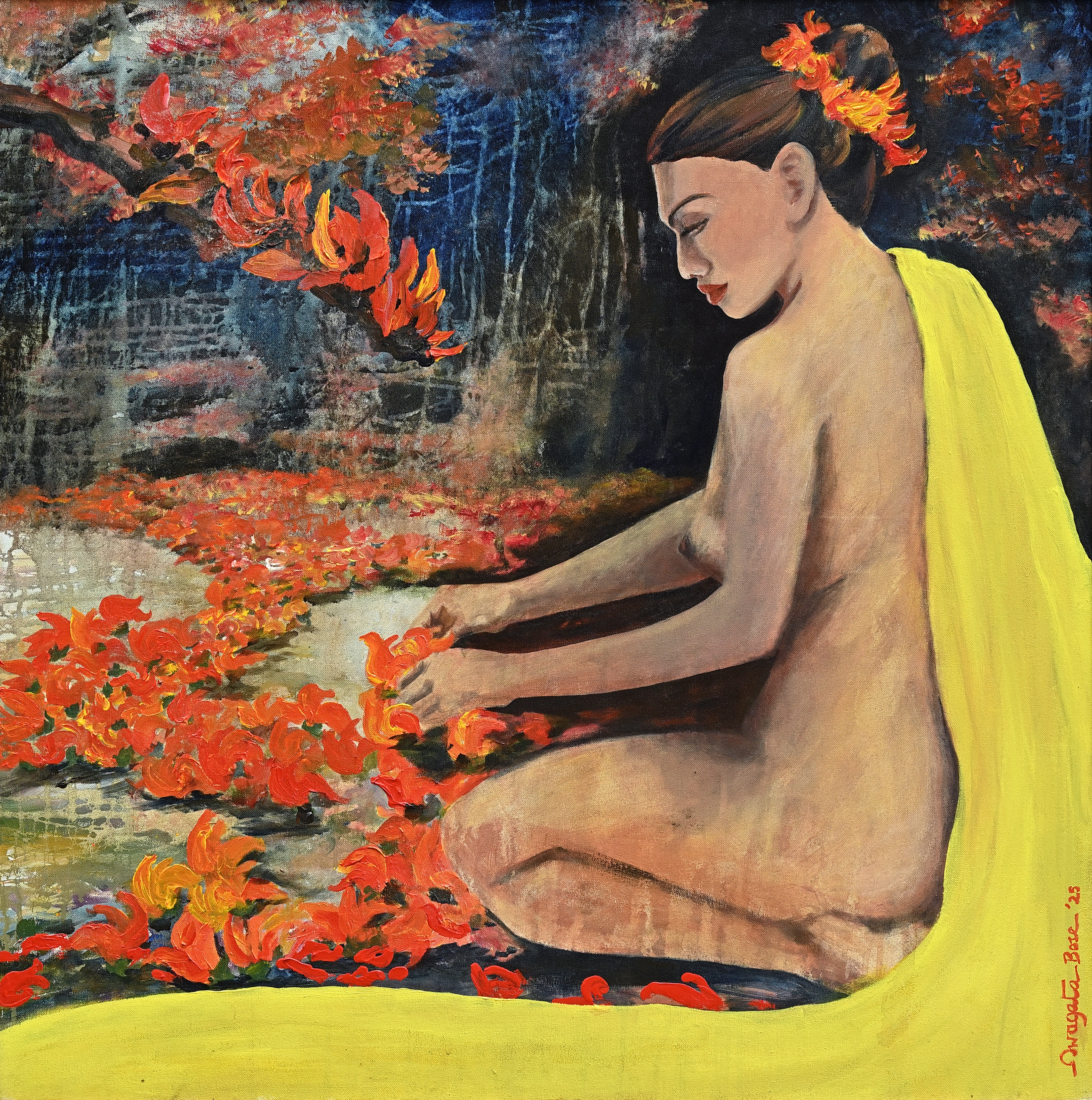 Portrait painting by Swagata Bose