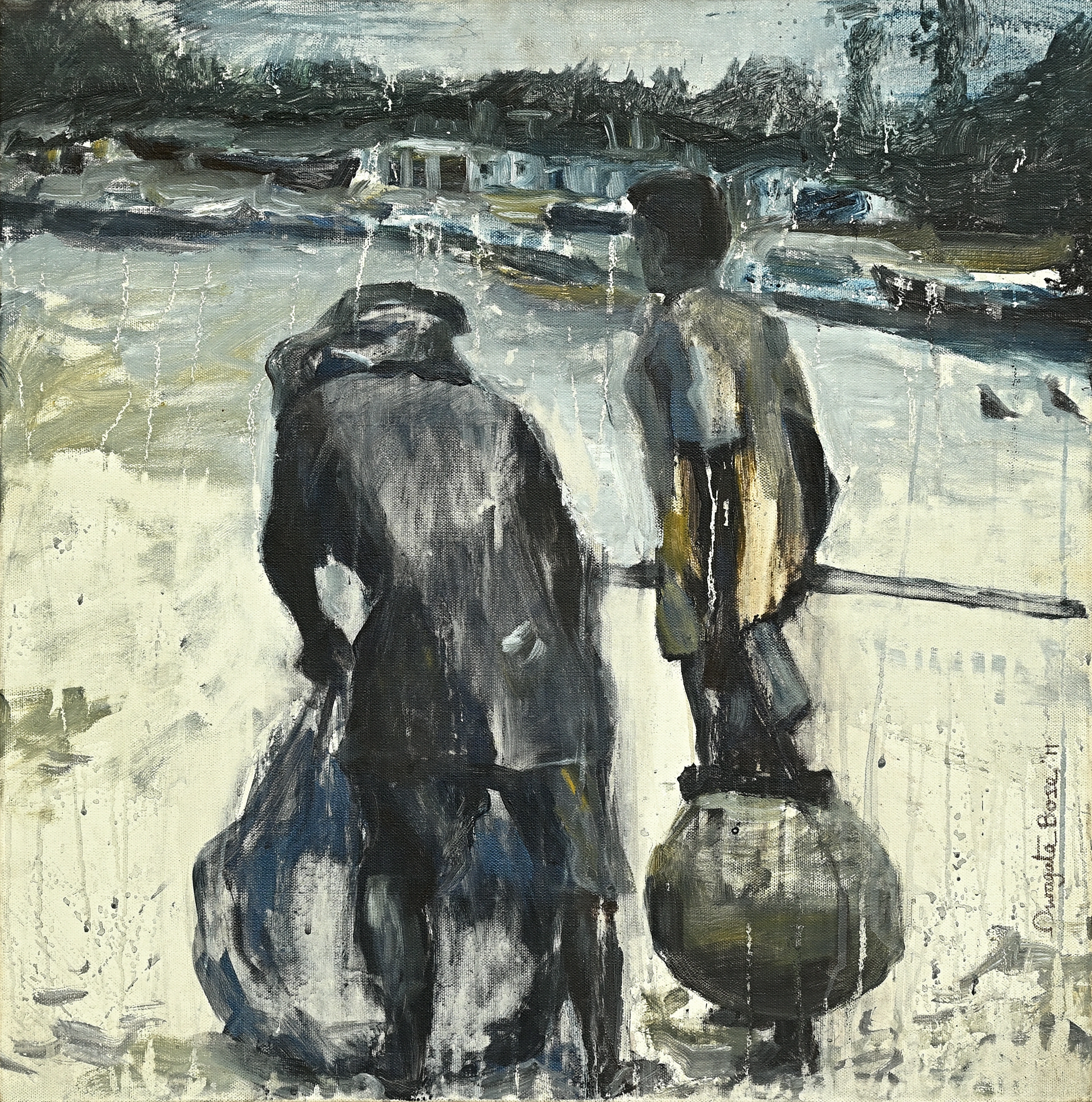 Portrait painting by Swagata Bose