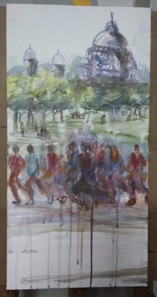 Portrait painting by Swagata Bose